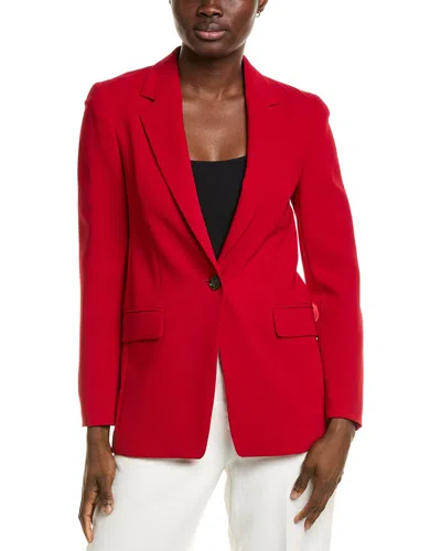 Hugo Boss Regular-fit Jacket In Crease-resistant Crepe In Red