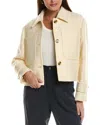 Hugo Boss Relaxed-fit Jacket In Italian Checked Cloth In Neutral