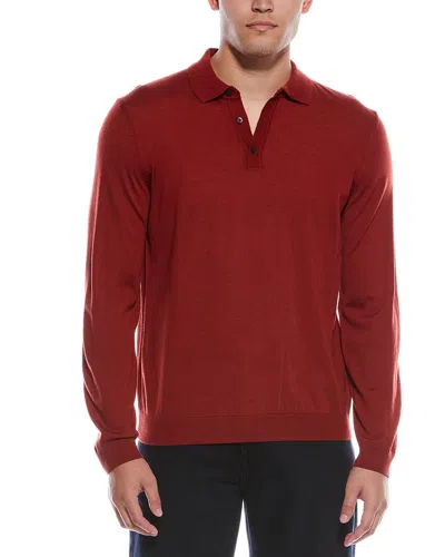Hugo Boss Boss  Lancione Wool Polo Sweater In Red