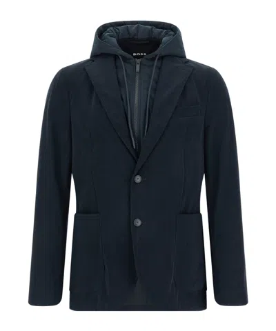 HUGO BOSS BOSS HUGO BOSS LAYERED HOODED JACKET