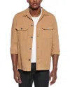 Hugo Boss Button-down Cotton Blend Shirt In Brown