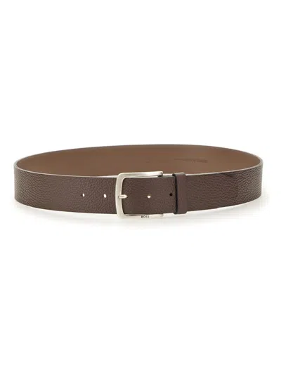 Hugo Boss Boss  Logo In Brown