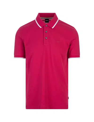 Hugo Boss Boss  Logo Detailed Polo Shirt In Pink