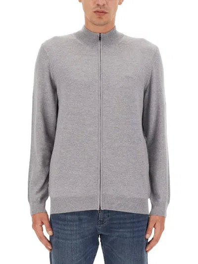 Hugo Boss Balonso L Cardigan In Grey