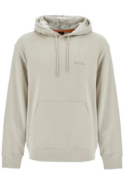 HUGO BOSS BOSS HUGO BOSS LOGO EMBROIDERED DRAWSTRING HOODIE