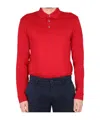 Hugo Boss Boss Men Polo With Logo Embroidery In Red