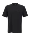 Hugo Boss Crew Neck Cotton T-shirt With Short Sleeves In Black