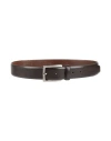 Hugo Boss Boss  Man Belt Chocolate Brown Size 32 Cow Leather In Brown