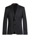 Hugo Boss Boss  Man Blazer Black Size 40 Virgin Wool In Black