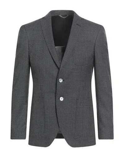 Hugo Boss Boss  Man Blazer Charcoal Size 42 Virgin Wool In Multi
