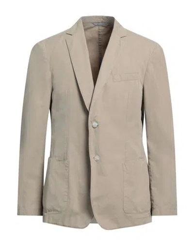 Hugo Boss Boss  Man Blazer Khaki Size 40 Cotton In Sand