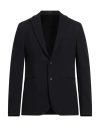 Hugo Boss Boss  Man Blazer Midnight Blue Size 46 Polyamide, Wool, Polyacrylic, Elastane In Black