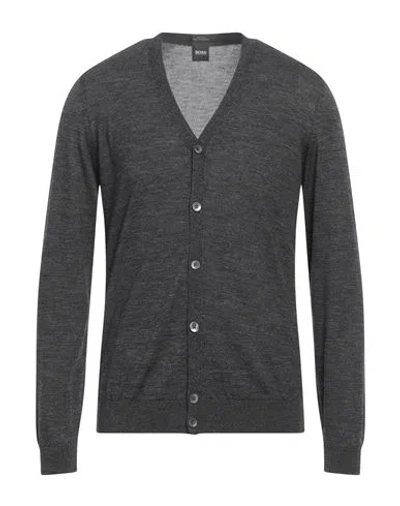 Hugo Boss Boss  Man Cardigan Steel Grey Size L Virgin Wool