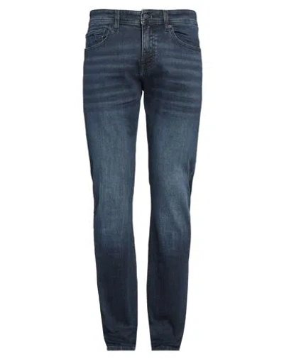 Hugo Boss Boss  Man Jeans Blue Size 33w-32l Cotton, Elastane