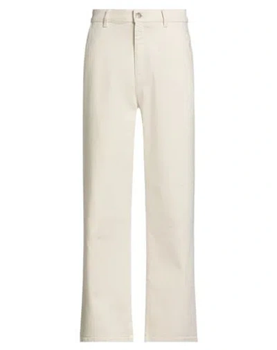 Hugo Boss Boss  Man Jeans Cream Size 29 Cotton, Elastane In White