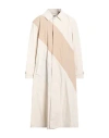 Hugo Boss Boss  Man Overcoat & Trench Coat Beige Size 40 Cotton, Polyurethane In Beige