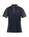 Hugo Boss Boss  Man Polo Shirt Navy Size S Recycled Polyester, Polyester, Cotton In Navy Blue