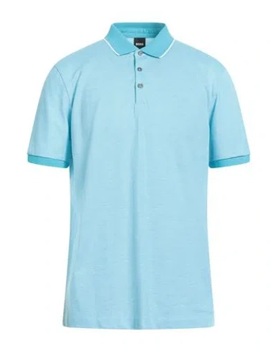 Hugo Boss Boss  Man Polo Shirt Sky Blue Size 3xl Cotton