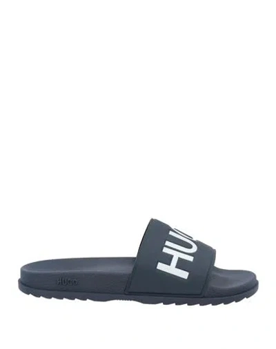 Hugo Boss Boss  Man Sandals Midnight Blue Size 8 Rubber