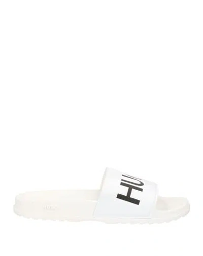 Hugo Boss Boss  Man Sandals White Size 8 Rubber