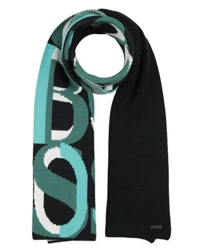 Hugo Boss Boss  Man Scarf Turquoise Size - Acrylic, Virgin Wool, Polyester In Blue