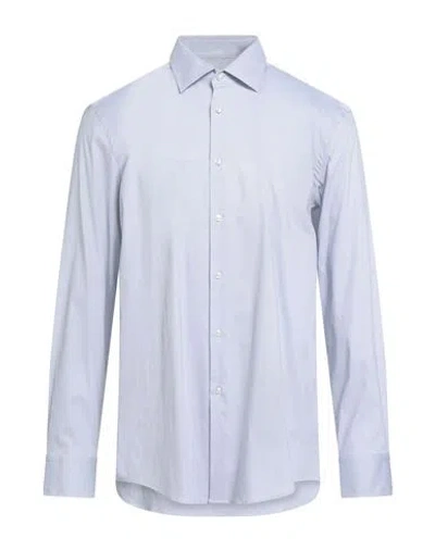 Hugo Boss Boss  Man Shirt Light Blue Size 17 Cotton, Polyamide, Elastane