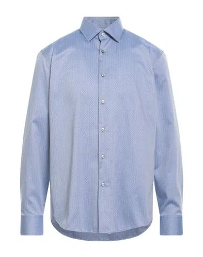Hugo Boss Boss  Man Shirt Slate Blue Size 16 Cotton