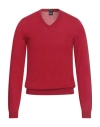 Hugo Boss Boss  Man Sweater Brick Size S Virgin Wool In Red