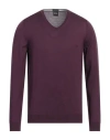 Hugo Boss Boss  Man Sweater Deep Purple Size M Virgin Wool