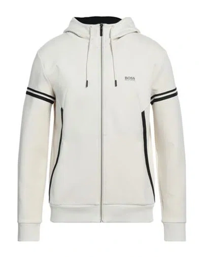 Hugo Boss Boss  Man Sweatshirt Beige Size L Cotton, Polyester, Elastane