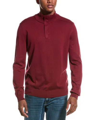 Hugo Boss Boss  Maretto Wool-blend Mock Neck Sweater In Red