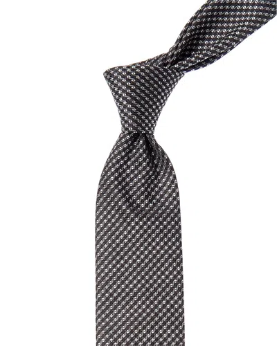 Hugo Boss Boss  Medium Grey Silk-blend Tie In Gray