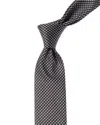 Hugo Boss Boss  Medium Grey Silk-blend Tie In Gray