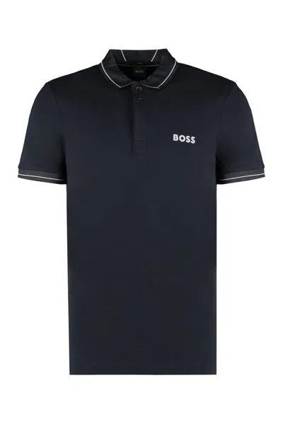 Hugo Boss Boss  Mesh Logo Slim In Navy