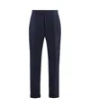 Hugo Boss Boss Virgin Wool Trousers In Black