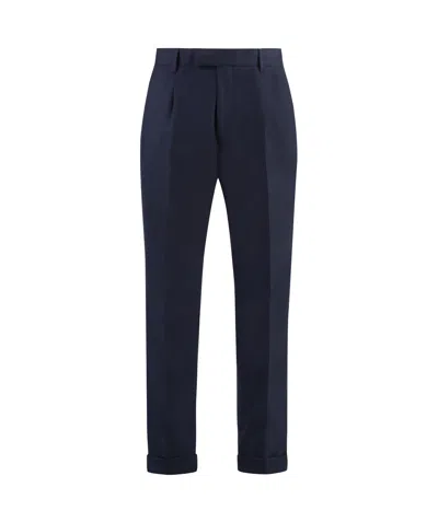 HUGO BOSS BOSS HUGO BOSS MICRO-PATTERNED RELAXED-FIT TROUSERS