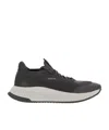 Hugo Boss Boss Sock Fabric Low-top Sneakers In Black