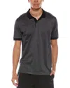 Hugo Boss Mercerised-cotton Polo Shirt With Two-tone Monogram Print In Black