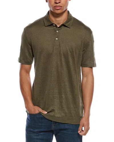 Hugo Boss Parris Linen Polo Shirt In Green