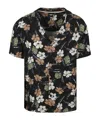 Hugo Boss Mens Black Floral-print Short-sleeve Woven Beach Shirt Xl In Multi