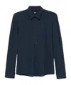 Hugo Boss Boss  Performance-stretch Jersey Slim Fit Shirt In Blue