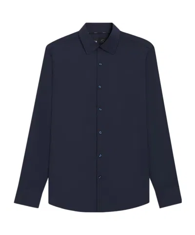 Hugo Boss Regular-fit Shirt In Performance-stretch Fabric In Blue