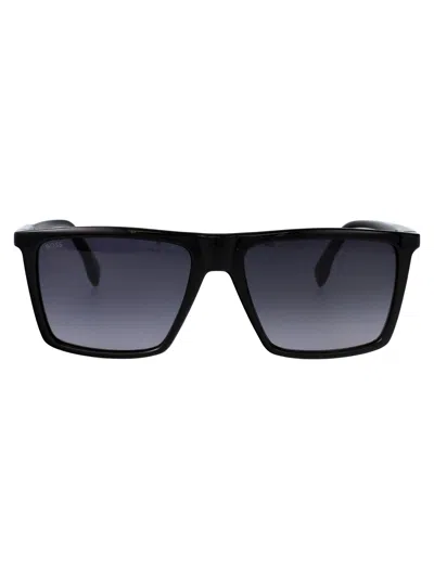 Hugo Boss Boss  Rectangular Sunglasses Boss 1490/s 807 In Black