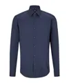 Hugo Boss Long-sleeve Button-up Shirt In Blue