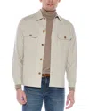 Hugo Boss Relaxed-fit Shirt-style Jacket In Pure Cotton In Grey