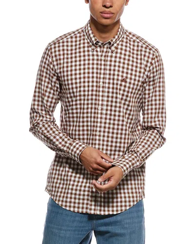 Hugo Boss Roan Check Shirt In Brown
