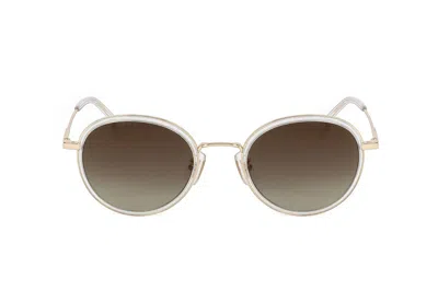 Hugo Boss Boss  Round Frame Sunglasses In Gold