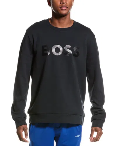 Hugo Boss Boss  Salbo Crewneck Sweater In Blue