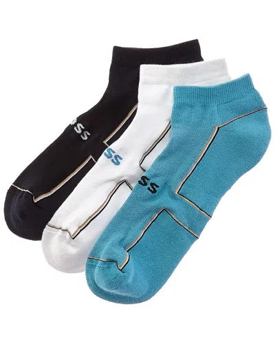 Hugo Boss Boss  Set Of 3 Iconic Plush Sock In Multi