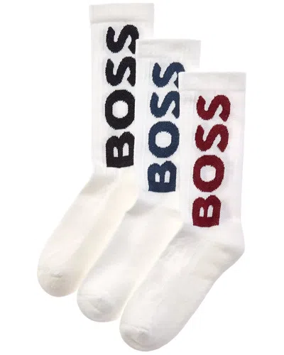 Hugo Boss Boss  Set Of 3 Sock In White